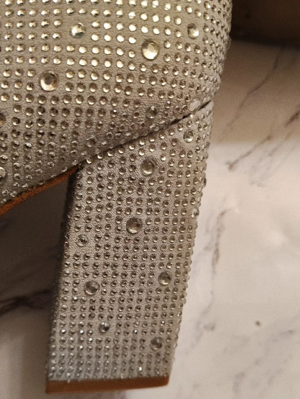 BCBGeneration Ivory Crystal-Embellished Ankle Booties